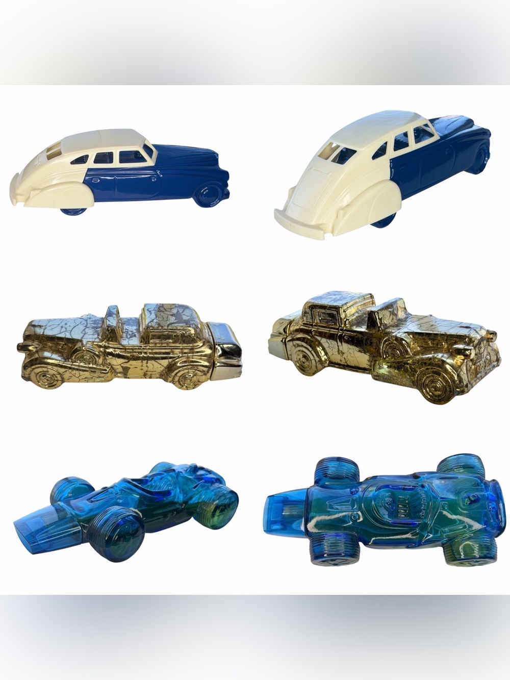 3 Rare Vintage Avon Car Bottles- Sure Winner, Pierce Arrow & Cadillac Excalibur